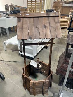 Assembled New Wishing Wells for Outside, Wooden Wishing Well Planter