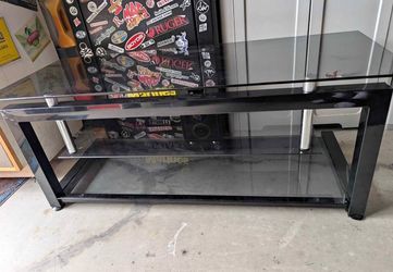 Glass TV stand