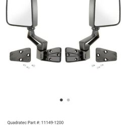 Body ARMOR Mirrors For Metal HALF DOORS Or JK Jeep Wrangler