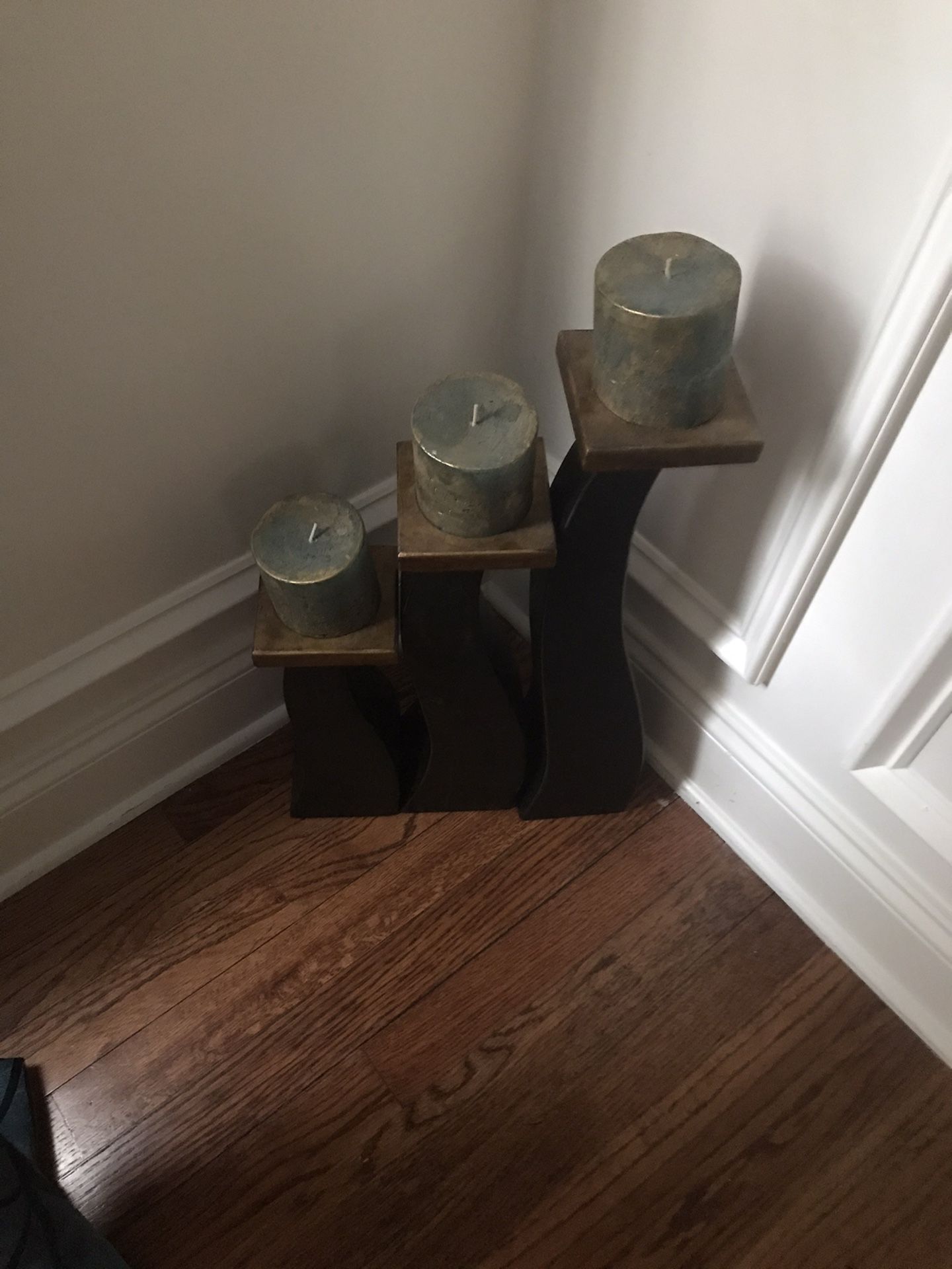 3 candle holders