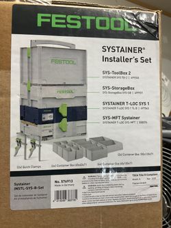 FESTOOL INSTALLERS SYSTAINER SET $250.00
