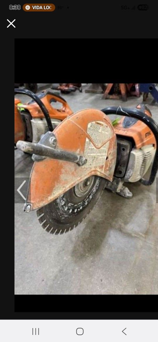 I Buy Concrete Cutters .$250 Each / Ocupo Cortadoras De Concreto