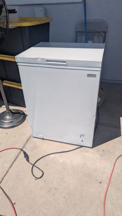 Small 5.0 cu freezer in good working condition located in Mesa crossroads Main Street and Gilbert rd