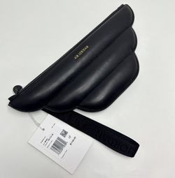 Air Jordan Wings Leather Pouch Clutch Bag with Wrist Strap, MADE IN ITALY