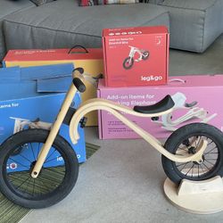 Leg And Go Wooden Balance Bike With Add Ons