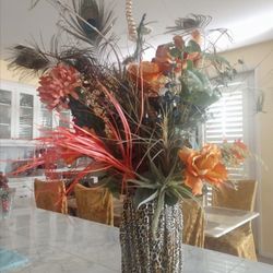 12.5" Tall Cheetah Vase Flower Arrangement