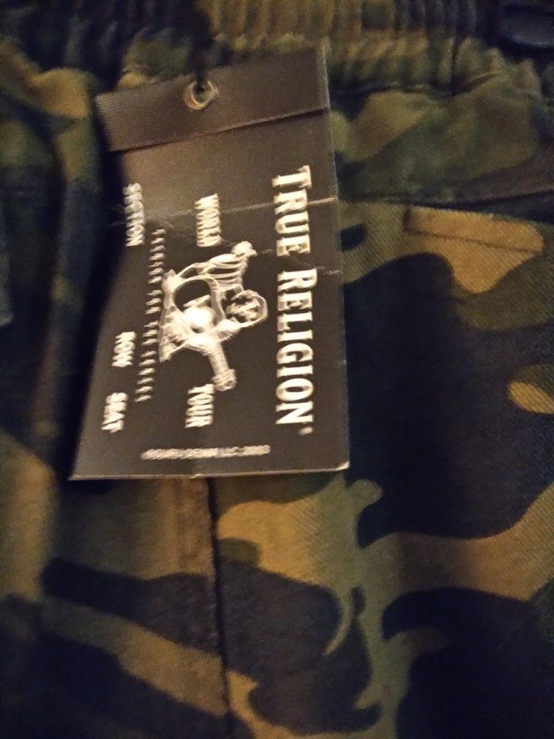 True Religeon Size 38 Camo Drawstring pants