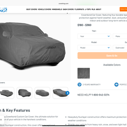 Custom Jaguar car cover