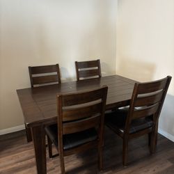 Wooden dining table