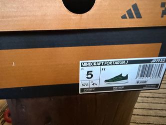 Adidas Minecraft Fortarun J Kids Sneakers Size 5