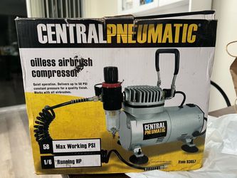 Central Pneumatic Oilless Airbrush Compressor