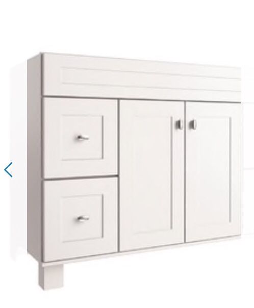 Diamond FreshFit Palencia 48-in White bathroom Vanity Cabinet