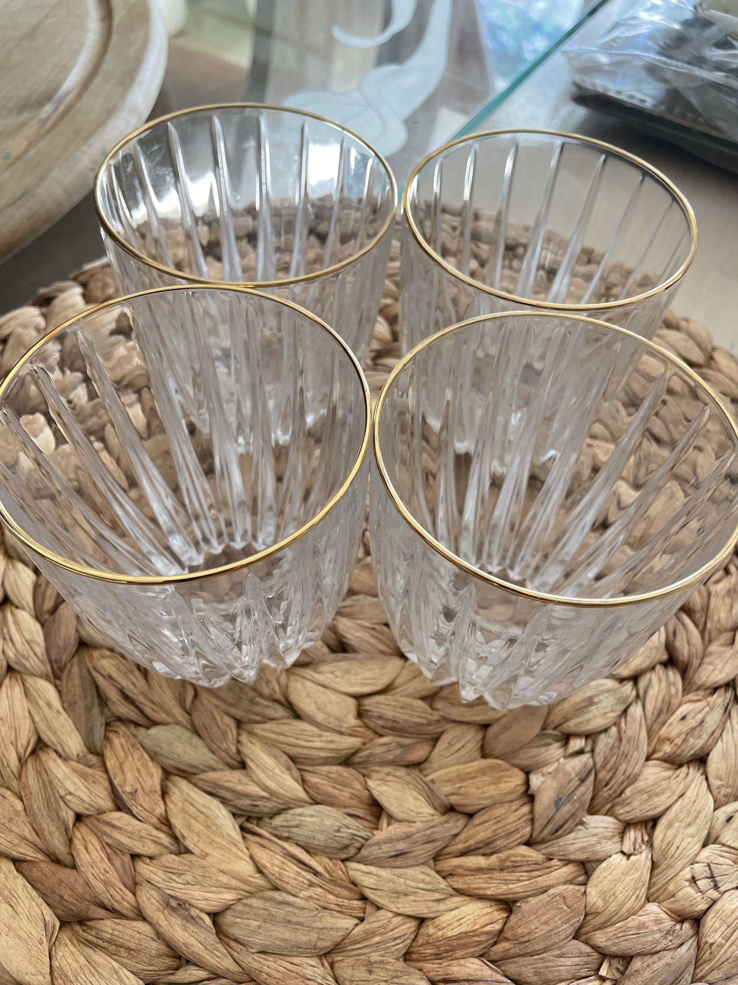 Mikasa Park Lane Gold Crystal Rock Glasses