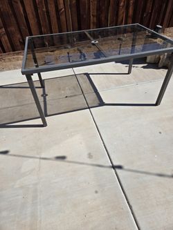 3 Glass Top Metal Outdoor Tables