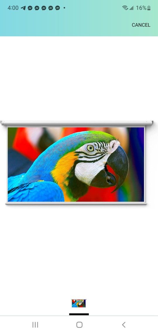 BRAND NEW..Nebula 100-Inch Projector Screen for Home, Office, and Classroom, 16:9, Electric Remote C