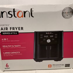 Instant Pot - 6 Quart Vortex 4-in-1 Air Fryer Oven - Black 
