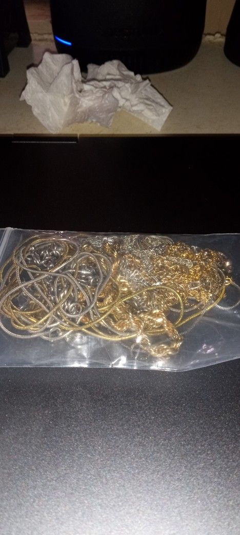 Bag Of Chains Not Gold..Maybe Plated