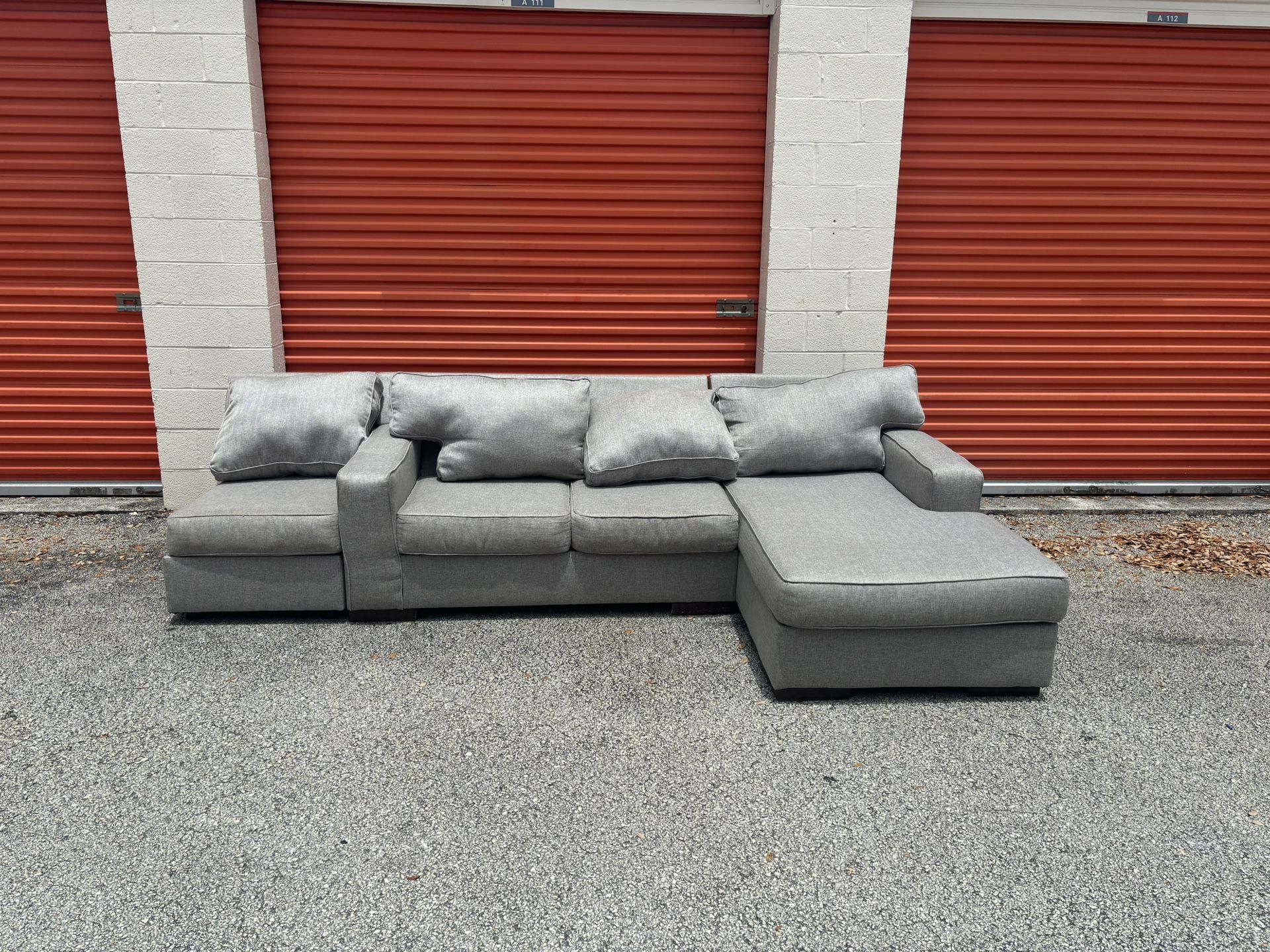 Grey Sectional (Delivery Available)