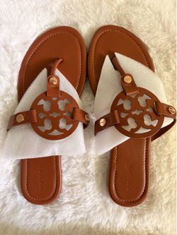 Brown tb sandals