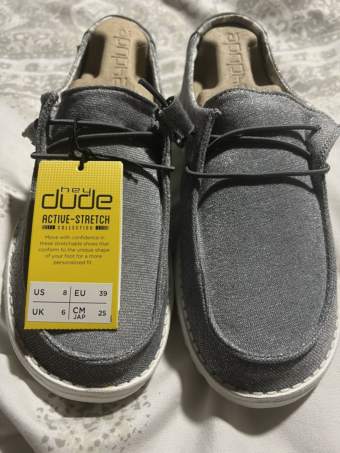 Women’s Hey Dude Wendy Stretch Sparkling Grey