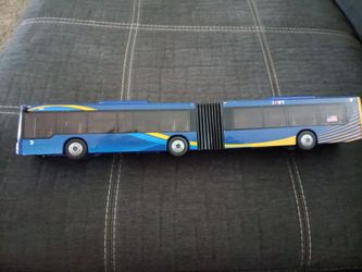 MTA New York City 16" Articulated Bus Toy in Vibrant Blue and Brown Colors