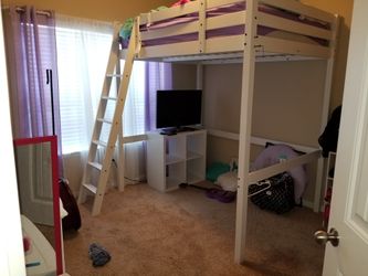 White loft bed for sale