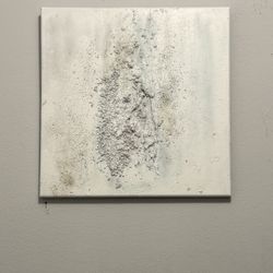 WHITE TEXTURED ABSTRACT CANVAS / 14x14