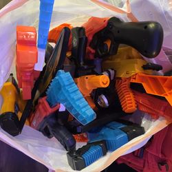 Nerf guns, toy guns, and toy swords