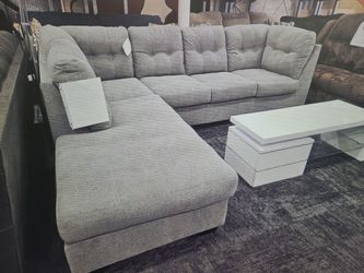 Same day delivery service available no credit needed Ashley Furniture gray color sectional special