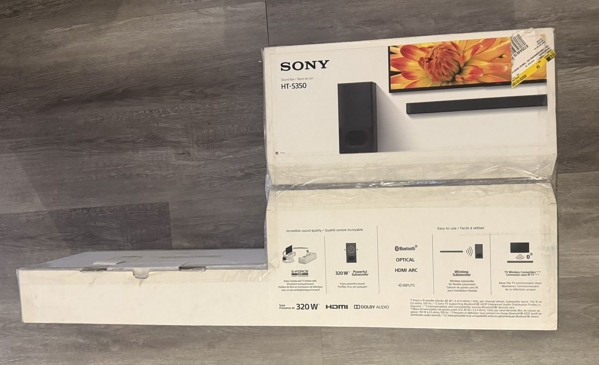 Sony HT-S350 Soundbar + Wireless Subwoofer — Like New