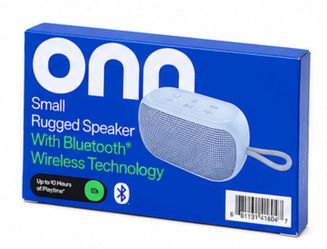 onn. Small Rugged Bluetooth Speaker – Waterproof IPX7 – New