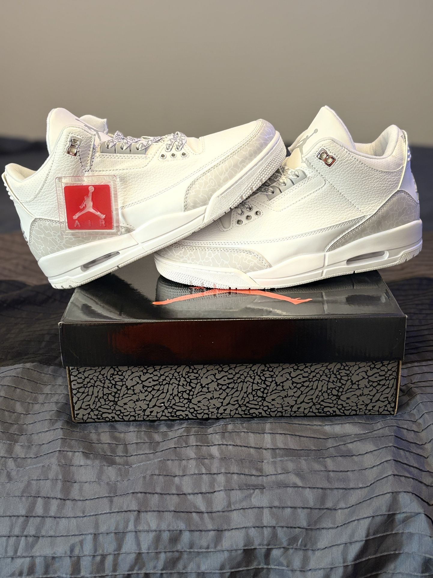 Jordan 3 Pure Money Metallic Silver
