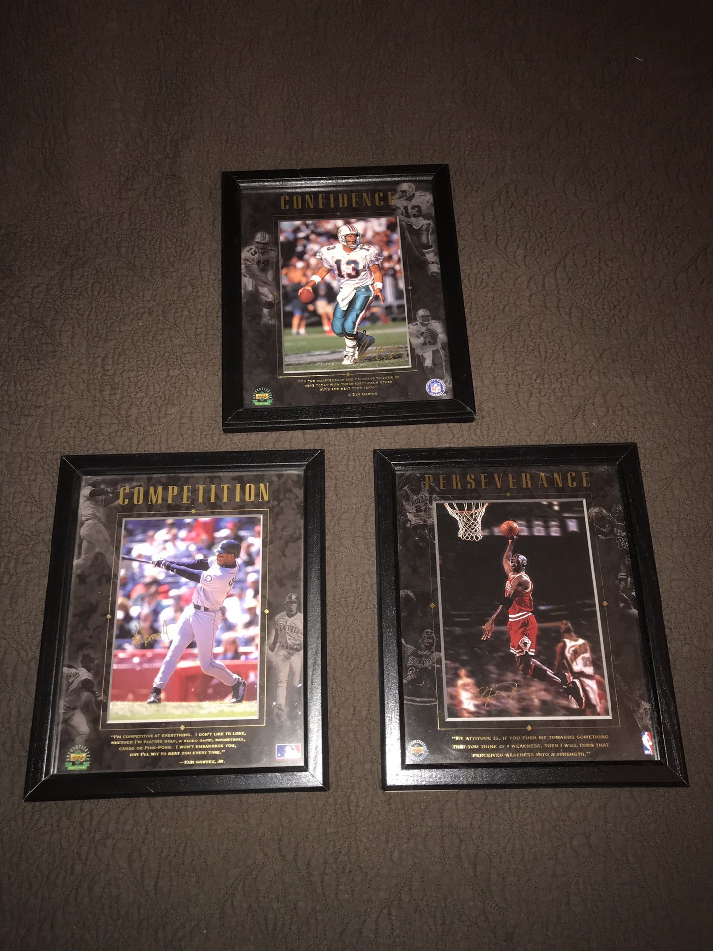 Michael Jordan, Ken Griffey Jr. And Dan Marino 8x10 Frames