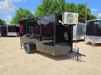 2026 New 6x12 SA Screwless Enclosed Vending Trailer | Blackout | Spoiler Package | .08 Polycor | 50 AMP Electric Pkg. w/Mini Split | 1158

(Black)