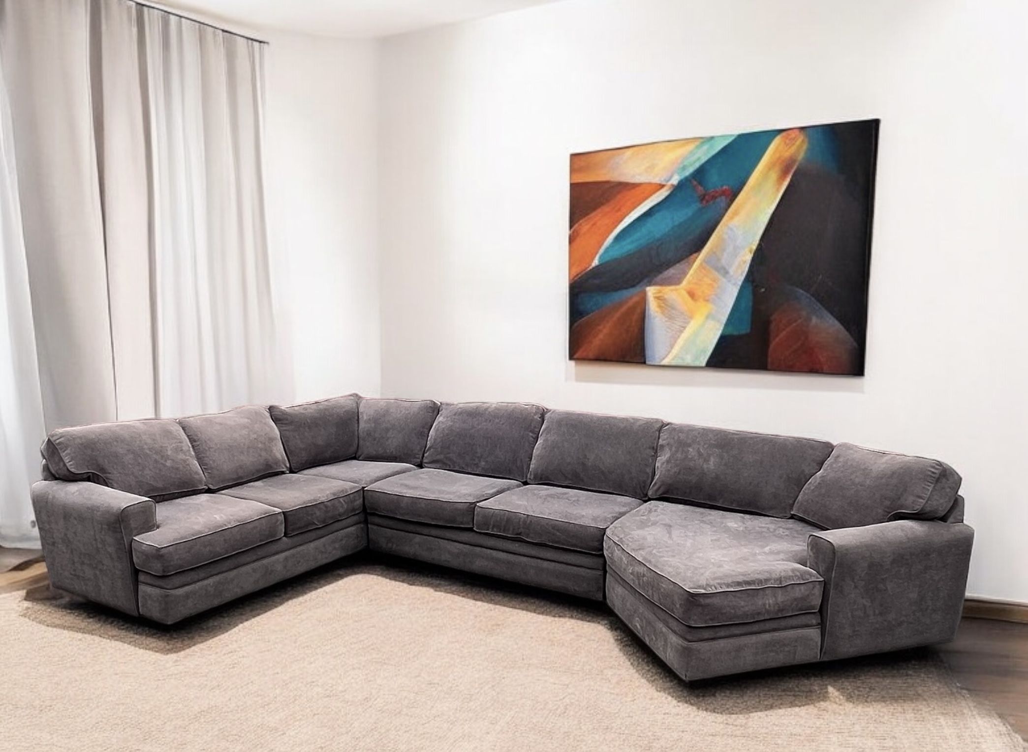 Huge Sectional Couch with Diagonal Chaise 14 x 8 FT (Chase is 5 FT) - We deliver.
