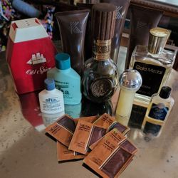 Vintage men's colognes and  Full Old Spice powder