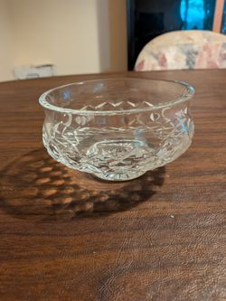 Waterford Crystal footed bowl featuring the classic Lismore pattern, characterized by its diamond and wedge cuts.