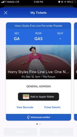 HARRY STYLES TICKETS THIS FRIDAY DEC. 13
