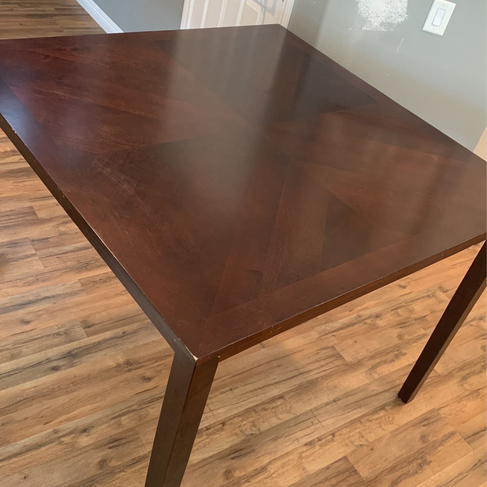 Dark Wood Square Counter Height Dining Table 4ftx4ft