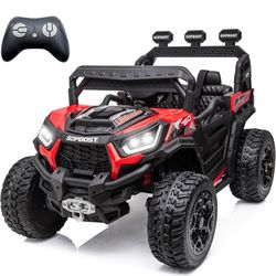 sopbost 24V Kids Ride On Car with Remote Control Battery Powered 4 Wheeler 2x2/4x4 Motorized Ride On UTV