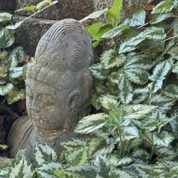 Stone Buddha Head Carving