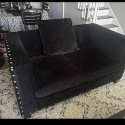 Black Sofa and Loveseat