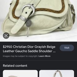 Christian Dior Vintage Saddle Bag Purse 