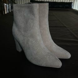 Velvet Beige Chunky Soled Boots