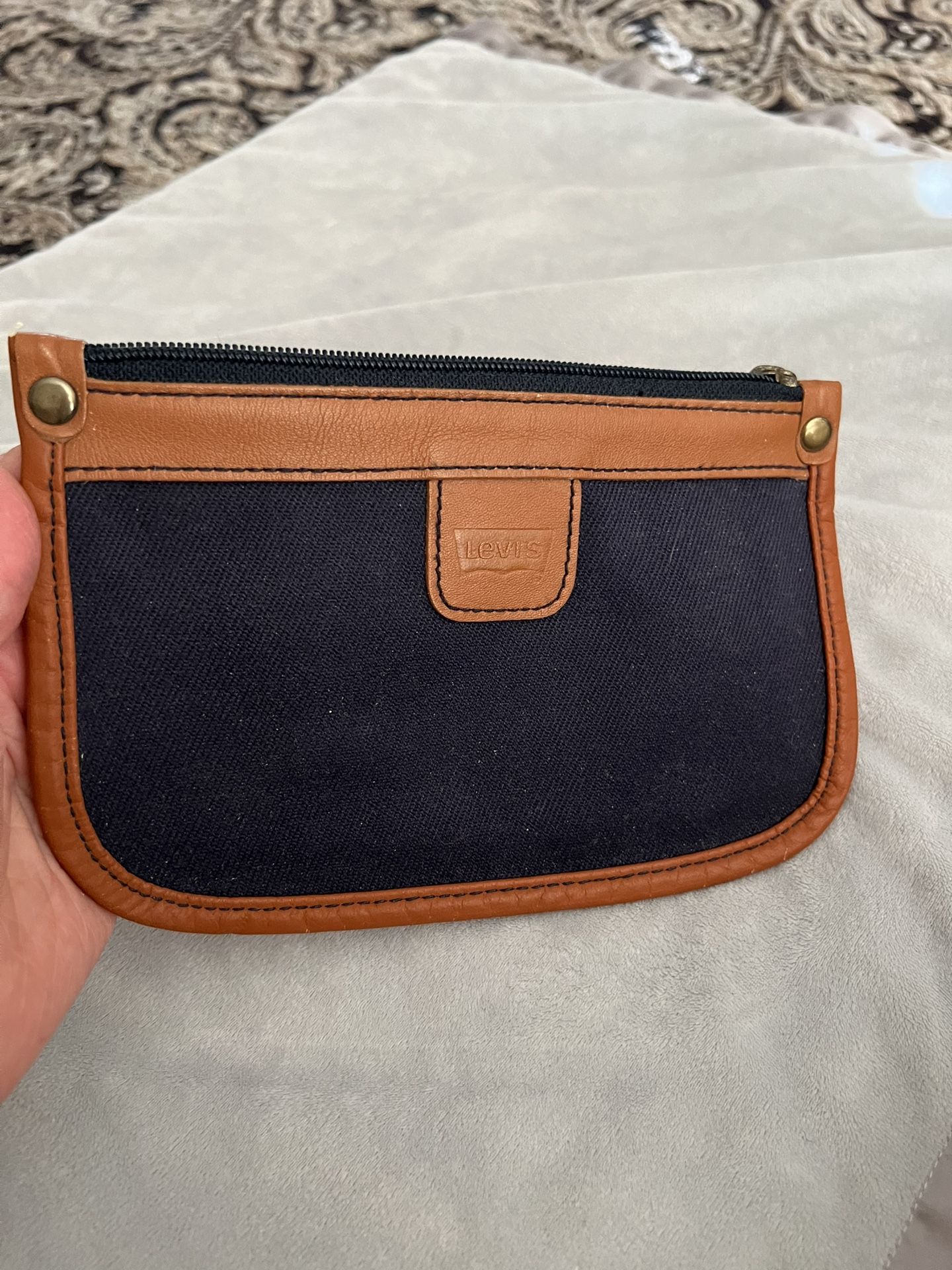 Levi’s Canvas Leather Zipper Pouch