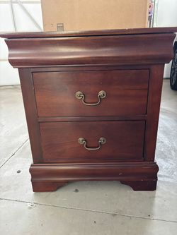 Two Matching Nightstands With 3 Drawers