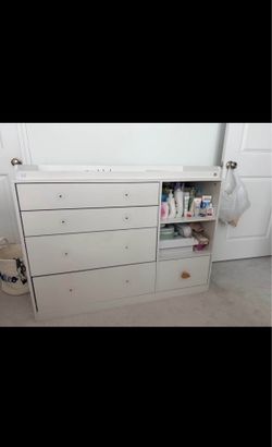 White nursery dresser