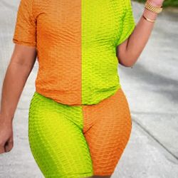 Ladies Two Tone Short Set