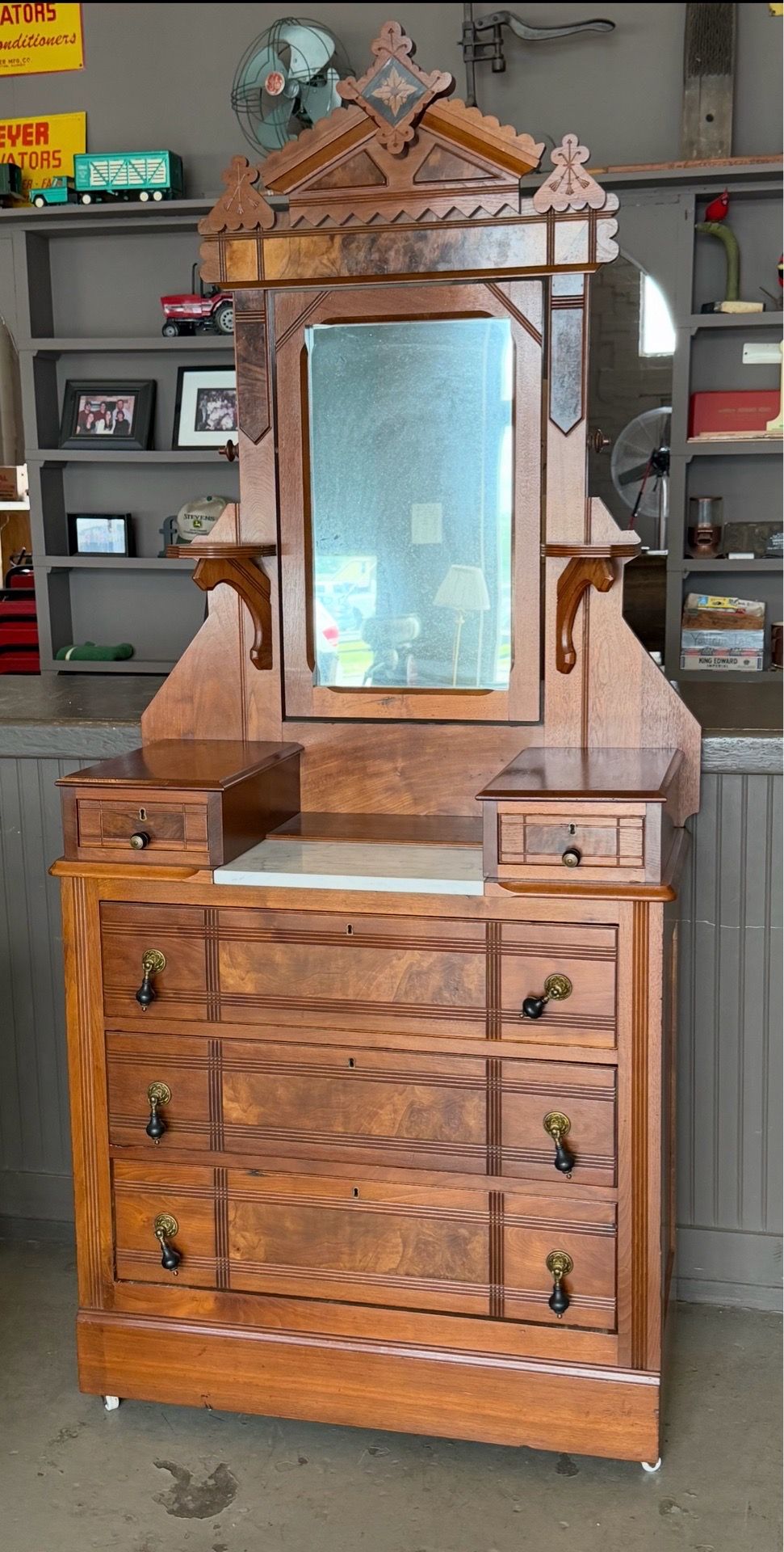 Beautiful antique dresser all original with key