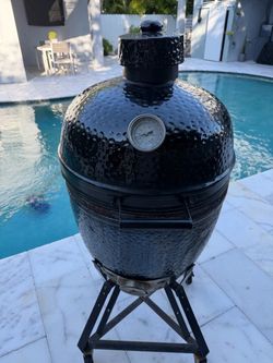 Ceramic Charcoal Grill with Stand